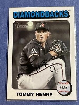 2024 Topps Heritage Tommy Henry #90 White Border parallel SP - Image 1 of 2