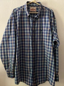 Wrangler Men’s Shirt XXL Long Sleeve Plaid Size 2XL Button Up RN130273 - Picture 1 of 9