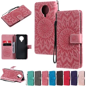 For Nokia G20 X20 8.1 3.2 2.4 Flower Embossing PU Leather Flip Wallet Case Cover - Picture 1 of 20