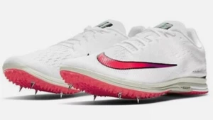 NIKE FLAT RACING TRACK SPIKES WHITE CRIMSON AQ3610-100 MENS SIZE 12 $100 - Picture 1 of 5