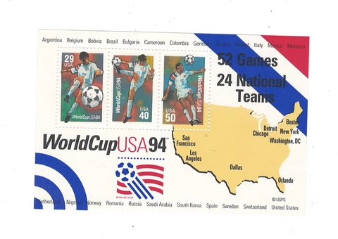 2837 World Cup 1994 Souvenir Sheet - THREE - MNH (S110) Cover