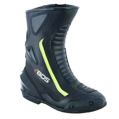 B:O:S Motorrad Stiefel Rindsleder Wasserdicht Motorrad Roller Custom Lederstiefel