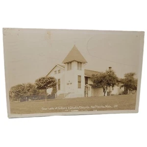 Northville MI Iglesia Católica Nuestra Señora de la Victoria RPPC Foto Real Postal Años 40 - Imagen 1 de 2