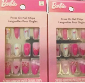 Lote de 2 astillas de uñas Barbie prensadas 24 unidades por caja 12 tamaños edades 14+ nuevas - Imagen 1 de 5