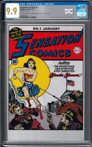 Nueva Zelanda Como Nueva Zelanda Sensation Comics #1 Cubierta 35 g Lámina de Plata Pura CGC 9,9 - Imagen 1 de 2