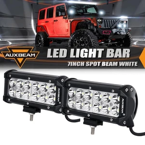AUXBEAM Pair 7" INCH LED Work Light Spot Beam Offroad Driving Pickup Truck SUV - Picture 1 of 12