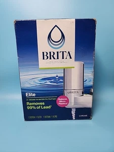 New Open Bx BRITA Elite Faucet Mount Filtration System Water Purification Chrome - Picture 1 of 3