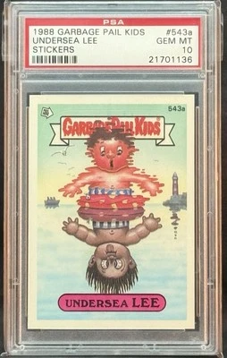 1988 GARBAGE PAIL KIDS SERIES 14 #543A UNDERSEA LEE PSA 10 GEM MINT - Image 1 of 2