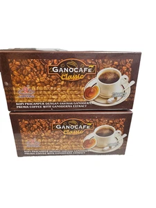 2 Boxes Gano Excel Ganocafe Classic Ganoderma Healthy Coffee 60Sachets - Picture 1 of 3