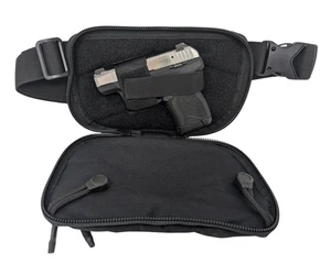 SMALL-DTOM Slim Fit CCW Fanny Pack Cordura NYLON -Black - Picture 1 of 9