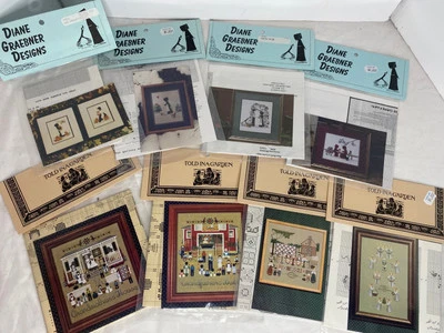 Lot Of 8 Told In A Garden & Diane Graebner Cross Stitch Patterns Amish Country - Image 1 of 4