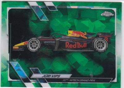 2021 Topps Chrome Sapphire F1 Juri Vips Refractor Green #/75 Free Shipping! - Image 1 of 2