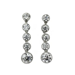 Pendiente de diamantes Pt900 H&C 0,518 quilates D0,44 quilates - Auténtico envío gratuito desde Japón - Auténtico  - Imagen 1 de 4