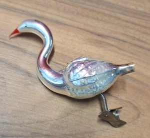 Alter Weihnachtsschmuck Baumschmuck Vogel Schwan Glas Lauscha 10cm #BS003 - Bild 1 von 1