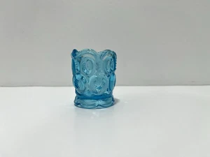 LE Smith Moon and Stars Blue Glass Toothpick Holder - Picture 1 of 6