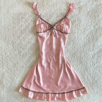 Polka dot Vintage Y2K Slim dress - Image 1 of 2