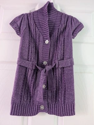 Little Lass Purple Ribbed Casual Vest size 4t - Image 1 of 4