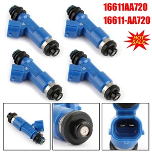 4 Fuel Injectors For Denso 565cc STI BLUE Fit Subaru Impreza WRX Forester EJ25 - Picture 1 of 8