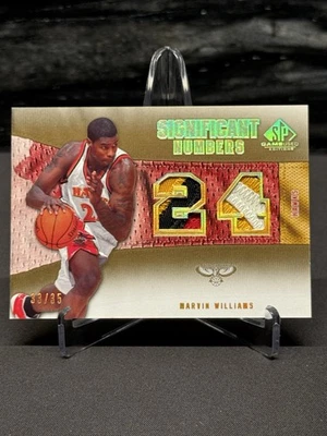 Marvin Williams 2007-08 UD SP Game Used Significant Numbers Dual Patch /35 Hawks - Image 1 of 2