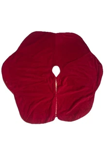 Roter Samt gesteppter Weihnachtsbaum Rock Urlaub (C8) - Bild 1 von 4