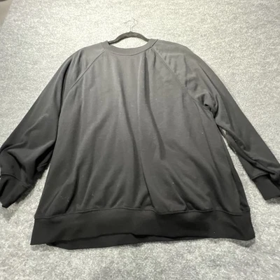 Sudadera para mujer Old Navy cuello redondo negra grande Foto 1 de 2
