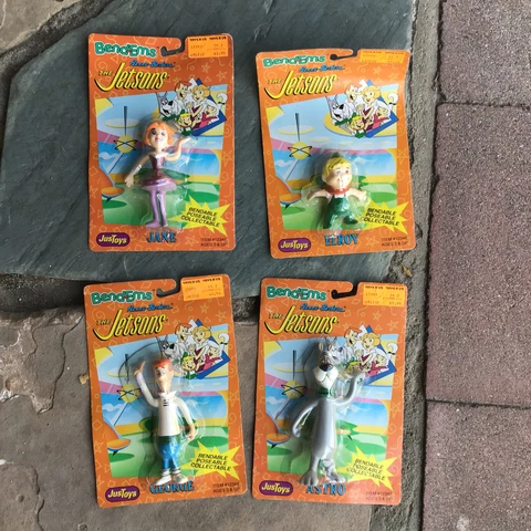 1992 Vtg Justoys Bend-Ems The Jetsons George, Jane Elroy Jetson Astro- Figures Cover