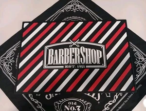 Barber Tools Organizer Mat Clippers Trimmer No slip BarberShop Est1951 18" X 12" - Picture 1 of 12