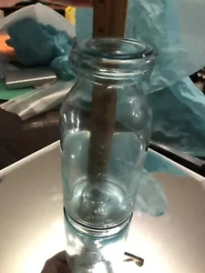 Very Rare Museum Quality F.H.G.W Mason Jar Blue Bottle not ball Wax Sealer c1898 - Picture 1 of 19