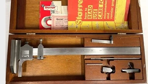 Starrett No. 454 Vernier Height Gage, 0-12" Range, .001" Graduation with Case - Picture 1 of 5