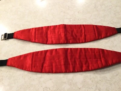 Santana винтажный красный атласный камбербунд с эластичной пряжкой регулируемый ремень - Изображение 1 из 4