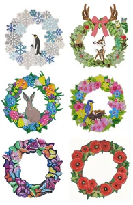 Artesanía Buddy Cristal Arte Diamante Pintura Mariposa Amapola Bambi Corona de Navidad - Imagen 1 de 14