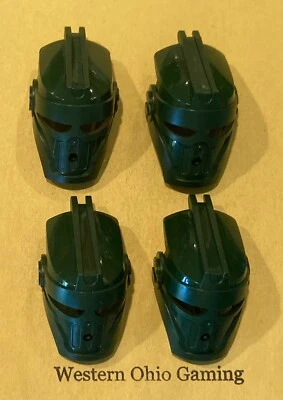 Lego Bionicle 4 x 47307 Máscara Verde Escuro Mahiki (Toa Metru) USADA - Imagem 1 de 2