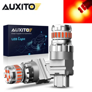 AUXITO 3157 3457 3057 LED Turn Signal Brake Backup Reverse Tail Light Bulbs Red - Picture 1 of 12