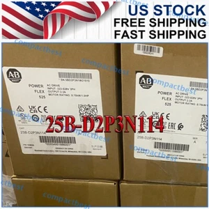 Allen-Bradley 25B-D2P3N114 AB PowerFlex 525 0.75kW 1Hp AC Drive 25B D2P3N114 US - Picture 1 of 8