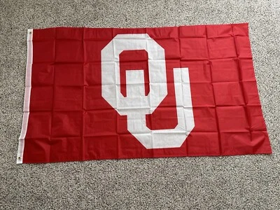 EBSPORTSRINGS.COM Oklahoma Sooners Large Flag 3 X 5 Foot, Full Color On Both Sides, US Ship