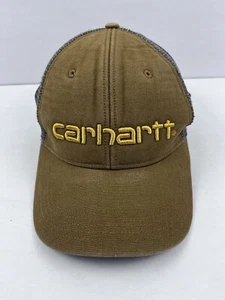 Carhartt Hat Cap snap Back Mesh One Size Spell Out Logo Adjustable - Picture 1 of 7
