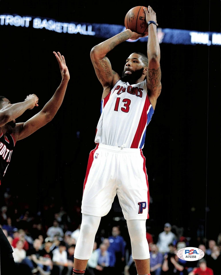 Foto firmada por Marcus Morris 8x10 PSA/DNA Detroit Pistons autografiada Foto 1 de 1