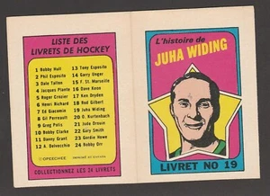 1971-72 OPC O-PEE-CHEE FOLLETOS FRANCESES # 19 ANCHO JUHA 20461 - Imagen 1 de 2