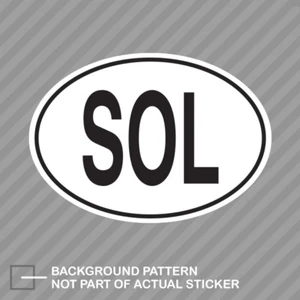 SOL Solomon Islands Country Code Oval Sticker Decal Vinyl Solomon Island - Picture 1 of 1