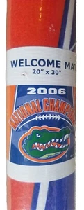 NUEVA alfombra de bienvenida Florida Gators NCAA 20x30 alfombra de puerta 2006 campeones nacionales RaRe - Imagen 1 de 7