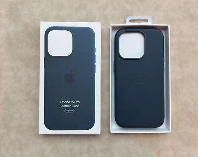 Apple Cover MagSafe in Pelle per iPhone 15 pro 15 Pro Max 16 Pro Max- Blue - Immagine 1 di 2