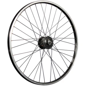 26 Zoll Vorderrad Zac19 geöst DT Champion Speichen Shimano Nabendynamo schwarz - Bild 1 von 9