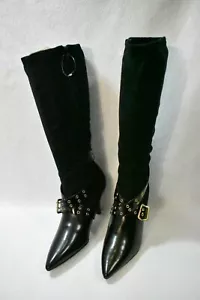 Stivali Bijou neri tacco alto taglia 8 larghi donna - Foto 1 di 7