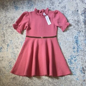 Janie And Jack Girls Size 7 The Equestrian Chic Dress In Mauvewood NWT - Picture 1 of 3