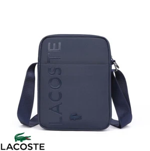 Men's Lacoste Black Cross Bag: Trendy New Stand-Up Design, Perfect Gift Choice - Picture 1 of 10