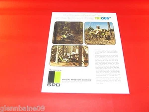 ¡WOW! HOJA DE ESPECIFICACIONES DE DISTRIBUIDOR MINIBIKE TRICUB vintage y rara 2 lados #2 - Imagen 1 de 2