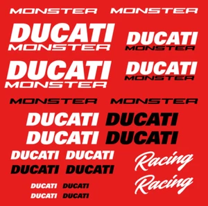 Pegatinas Ducati Monster 821 696 1200 tanque pegatinas set moto tuning 796 1100 - Imagen 1 de 11