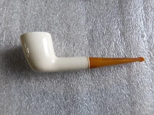 Vintage Estate Smoking Pipe w/ Amber Bakelite Mouthpiece - Picture 1 of 6
