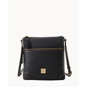 Dooney & Bourke Umhängetasche schwarz Kieselmaserung Quaste Neu mit Etikett - Bild 1 von 9