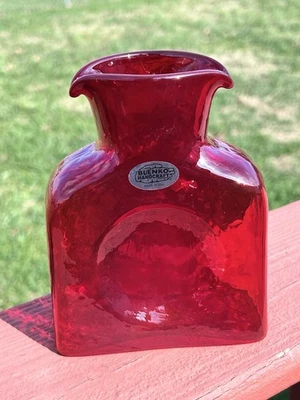 Blenko Mini Glass Water Bottle, Ruby 384M 2025 - Image 1 of 4